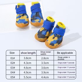 Pet Shoes Is Not Easy To Drop Poodle (Option: Blue-2)