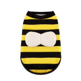 Frog Dog Small Medium Sweater Fleece Clothes Pet Products (Option: Bee Vest-L)
